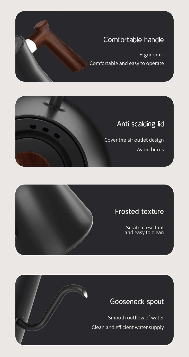 Elkedel med temperaturkontrol